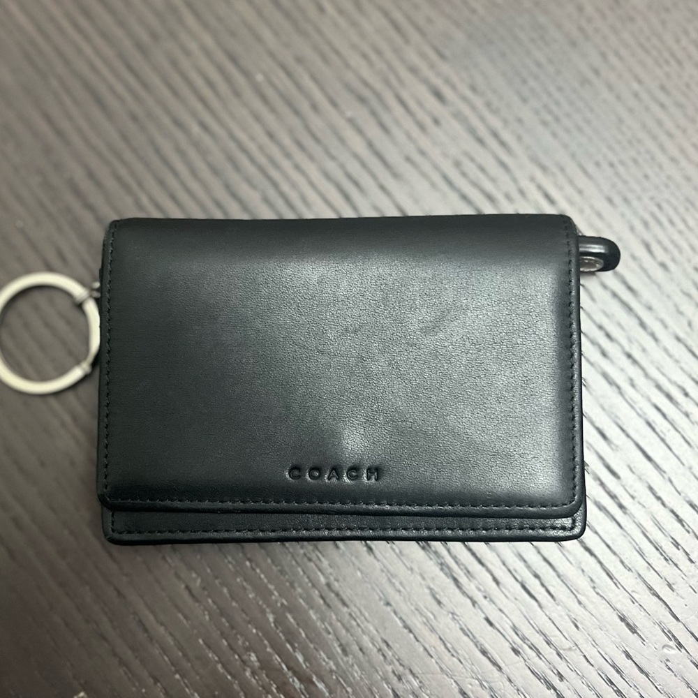 Vintage Coach Black Leather Bedford Multifunctional Purse Wallet